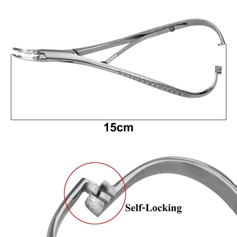 Dermal Anchor Holder 6" Body Piercing Forceps 3holes: 1.5mm, 2mm, 2.5mm Hemostat Clamp Tool