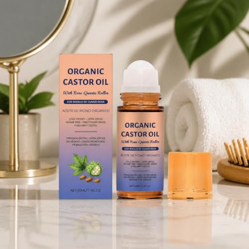 Anti Aging Castor Oil with Rose Quartz Roller Ball - image 8
