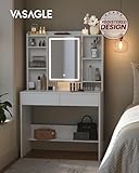 VASAGLE Schminktisch mit LED-Beleuchtung