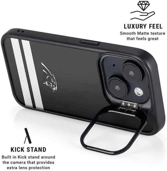 Skinit Kickstand Phone Case Compatible with iPhone 14 - Officially Licensed NFL Carolina Panthers Shutout Design