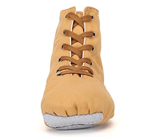 Image of Canvas Jazz Dance Boots Ballet Dancing Sneakers for Adult Men Women (8 /40，Flesh