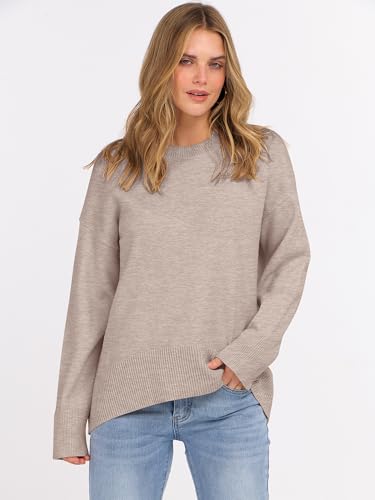 ANRABESS Sweaters for Women 2025 Fall Long Sleeve Casual Loose Fit Knitted High Low Hem Basic Pullover Sweater Tops2