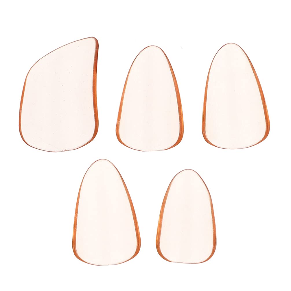 5Pcs Pipa Finger Picks Guzheng Finger Plectrum Transparent Nail Picks Pipa Accessories for Lovers Beginners (Orange) Size S