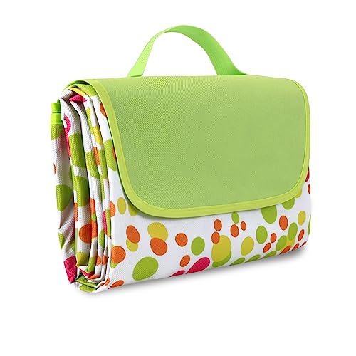 LeweLove Oversized 60"×80" Picnic Blankets Foldable Portable Handy Mat Tote Waterproof Sandproof