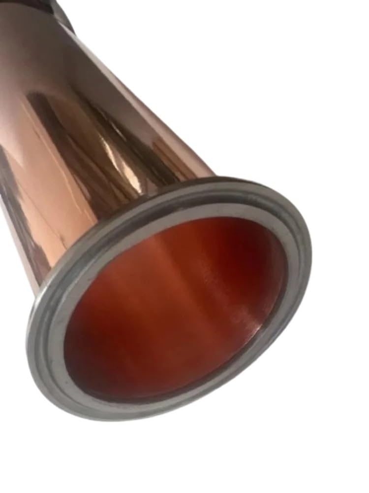 Miedziana rurka szpulowa 1,5 "(38 mm) OD50,5 mm długość 500 mm połączenie zaciskowe z trzema końcówkami przemysłowa złączka rurowa