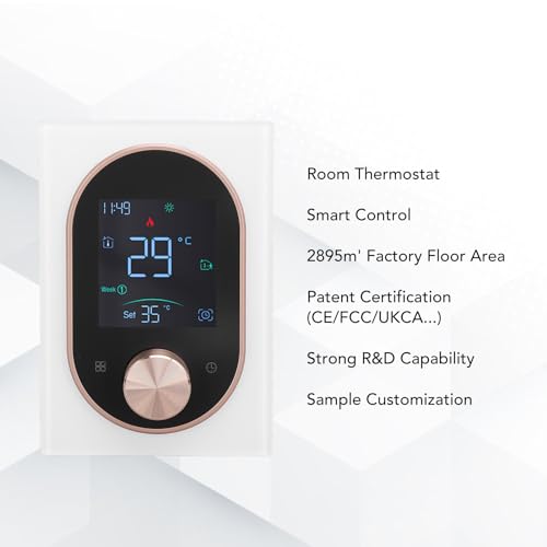 Thermostat de chauffage électrique programmable avec écran tactile couleur intelligent - 4