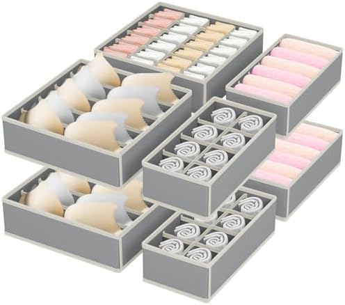 Lot de 8 Organisateur sous Vetement, Organisateur de Tiroir Pliab...