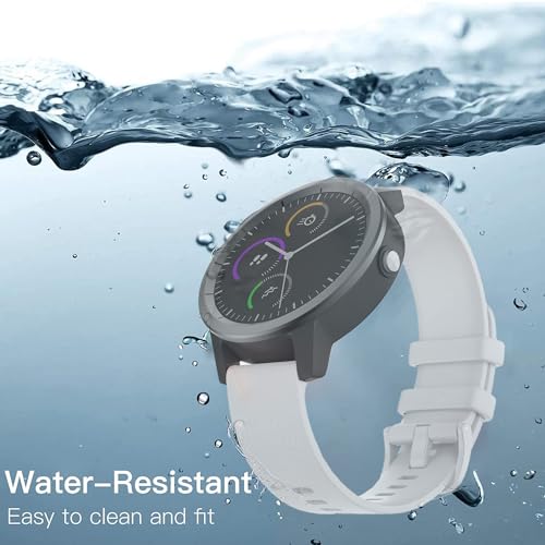 Paska dla Garmin Venu 2S/Vivomove 3S/Vivoactive 4S, 18mm Miękki silikonowy pasek dla Fossil Ladies Gen 6/Gen 5E/Q Venture HR