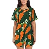 Photo Gallery happy carrot pigiama set donna manica corta loungewear 2 pezzi per rilassato casa ufficio, nero, s Photo Gallery happy carrot pigiama set donna manica corta loungewear 2 pezzi per rilassato casa ufficio, nero, s