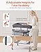 VEVOR Baby Changing Table, Foldable Diaper Change Station with Side Basket, Adjustable Height Changing Table with Lockable Wheels, Multi-Functional Nursery Storage Organizer, Dark Gray