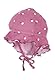 Sterntaler Bademütze Blumen mit Nackenschutz und Bindeband - Mädchen Schwimmmütze mit UV -Schutz 50+ - UV Bademütze Baby aus Bademodenstoff - Schirmmütze für Badespaß an sonnigen Tagen - purpur, 47