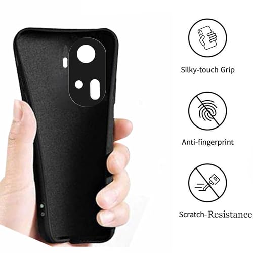 Image of A rtistque Back Cover Case for Oppo Reno 11 5G with Camera Protection | Shockproof TPU | Stylish Protective Design | Slim Fit | Ultra Matte | Oppo Reno 11 5G Back Cover - Black
