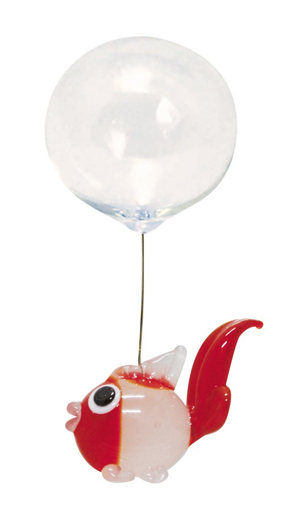 Amazon.co.jp: かわいい 手作り ガラス細工 浮玉 プクプク金魚 CYK872