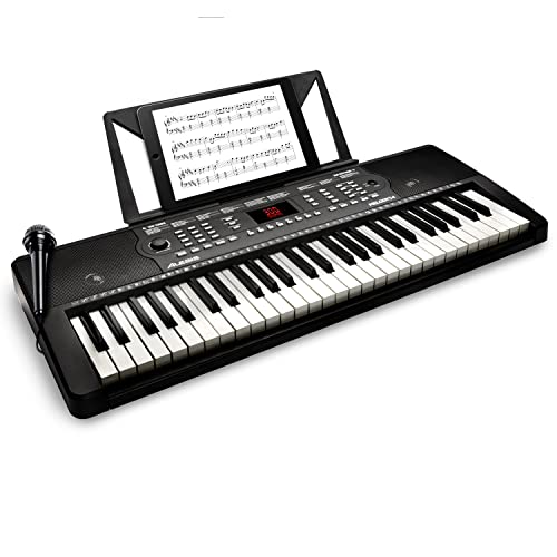 Alesis Melody 54 - Clavier électronique Portable 54 Touches, Enceintes Intégrées, 300 Sons et 300 Rythmes intégrés, 40 morceaux de démonstration, fonctionnalités pédagogiques, microphone et pupitre Cover