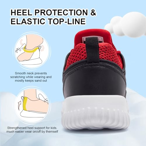 nerteo Girls Shoes Slip on Boys Kids Sneakers Lightweight Tennis Running Walking Gym Fashion Shoes for Little Kid/Big Kid 6