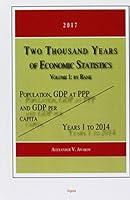 Two Thousand Years of Economic Statistics (2017), Volume 1: by Rank: Population, GDP at PPP, and GDP Per Capita, Years 1 to 2014 1628942479 Book Cover