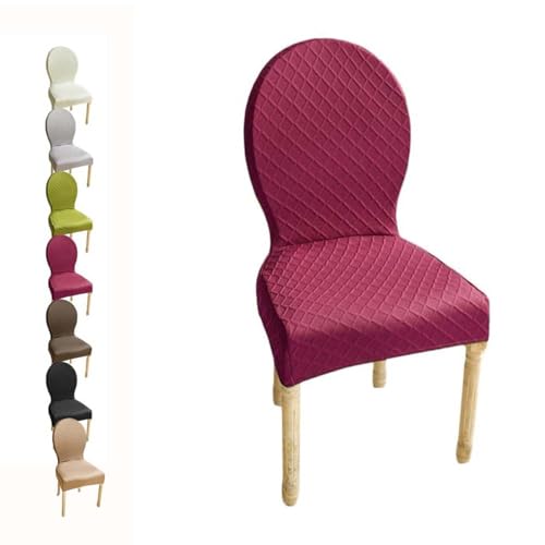 Juego de 6/4 fundas elásticas para sillas de comedor ovaladas/redondas, fundas personalizadas para sillas grandes y pequeñas, protectores para comedor D, 1 unidad
