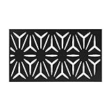 Black Star Blocks Decorative Sheet, Metal Privacy Paito Screen Panel Room Divider, Deck Skirting - Single Panel