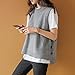 Produktbild Pullunder Damen Ärmellos,Damen Strickpullover Weste Lässig Einfarbig Seitenschlitzknöpfe Spleißen Rundhals Herbst Winter Lose Ärmellose Pullover Gilets Pullover Stricken Tank Top Cami Weste Blu