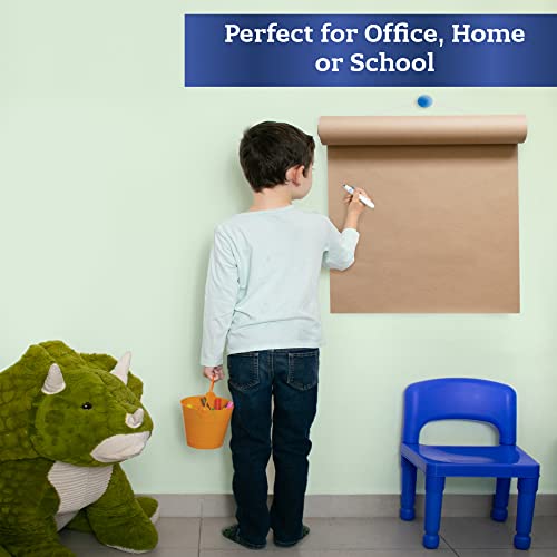 Brown Kraft Paper Roll 17.5 In X 1320 In (110 Ft) Made In The Usa - Brown Paper Roll - Brown Wrapping Paper Roll - Brown Craft Paper Roll - Roll Of Paper - Kraft Wrapping Paper, Shipping Paper #TOP5