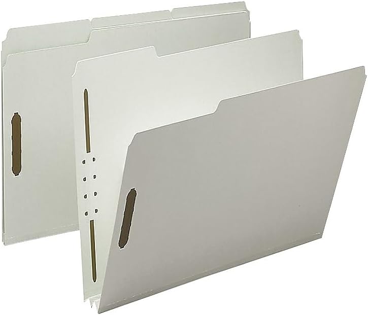 SP17217 Pressboard Fastener Folder,2 Exp,1/3 Tab,Letter,25/BX,GYGN