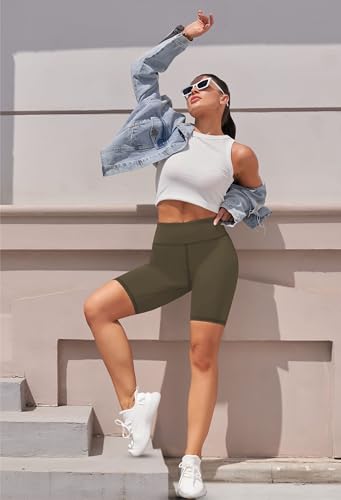 Image of Cycling Shorts for Women | High Waist Activewear Shorts | Knee Length Shorts | Workout Shorts for Women | Yoga Shorts