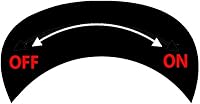 Vista 4 de Calcomanías indicadoras de dirección de encendido/apagado, 1.2 x 0.7 pulgadas, autoadhesivas, impermeables, calcomanías para estufa (96 unidades)