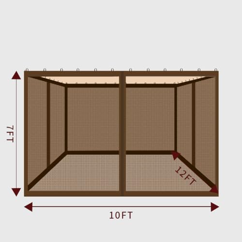Isagapoy Isagapoy 1012MOSQUITONET 10' X 12' Gazebo Replacement Mosquito Netting thumb #1