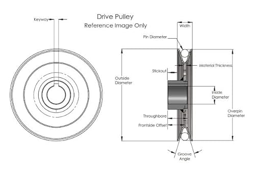 Terre Products - V-Groove/V-Belt Drive Pulley, 2.5'' Outside Diameter, 5/8" Bore, Die Cast, Z3A Zinc Alloy, Compatible Replacement For Chicago Die Cast 250A #TOP5