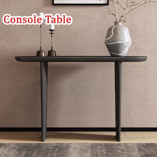 Mesa consola de madera con tablero ancho mueble auxiliar estable 6