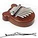 Uenhoy Mini Wood Kalimba Thumb Piano 8 Keys Finger Thumb Piano Musical Instruments, Portable Wooden Mbira Finger Piano for Piano Beginners, Bear