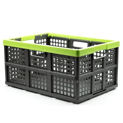 BigDean Klappbox faltbar extra groß & extrem stabil – Klappkorb ideal für Einkäufe und Transport – Einkaufskorb faltbar Made in Germany Klappbox