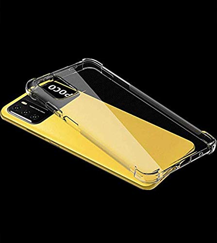 Image of Soft Flexible Silicone Back Cover Compatible with Poco M3 -Transparent Case
