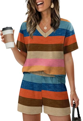 XIEERDUO Lounge Sets for Women Shorts Pajamas for Women Set 2 Piece Sets Resort Wear Cruise Outfits...