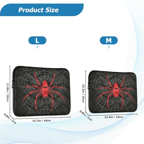 Funda para portátil 13-16 pulgadas en poliéster rojo miniatura 3