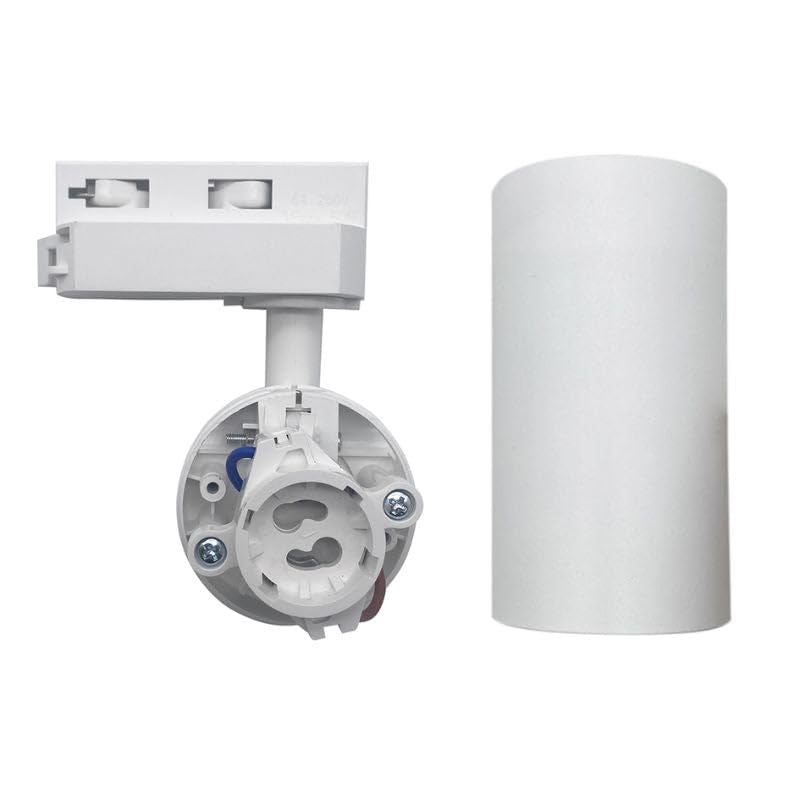 Spot LED sur rail 80° Monophasé BLANC pour ampoule GU10 - Pack de 5 - SILAMP