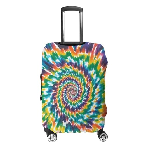 Colorful Spiral Tie Dye Printed Luggage Cover Protector, Fits 18-32 Inch Luggage4