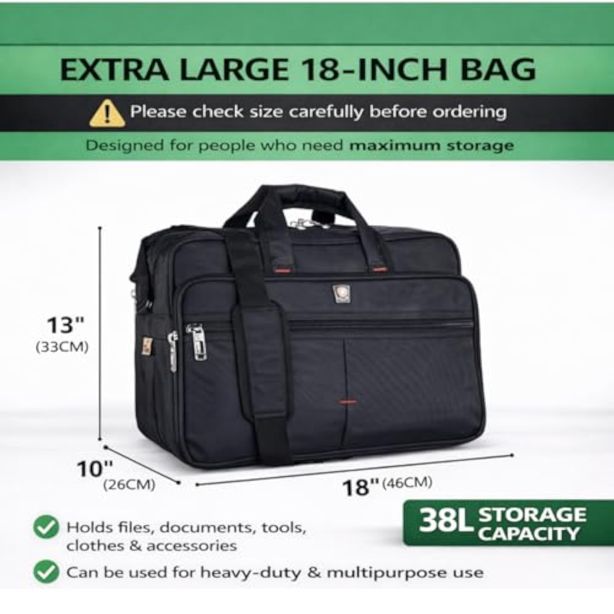 38 Ltrs Extra Large Polyester Messenger Bag for Mechanics