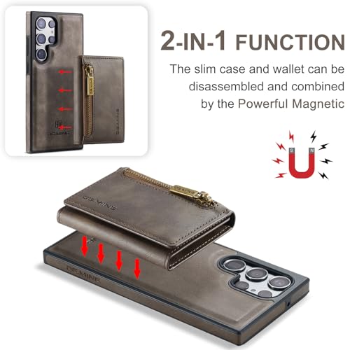 Protection iPhone 13 Pro 2 en 1 cuir fermeture éclair support aimanté - 2