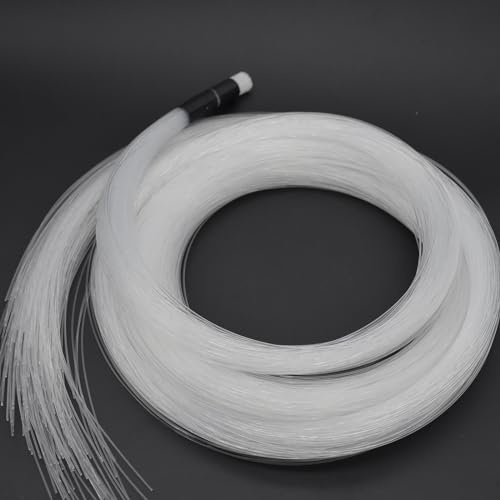 BENEVIBE 400pcs 0.03in(0.75mm) 9.8ft(3M) Long PMMA Plastic End Glow Fiber Optic Cable for Star Sky Ceiling Decoration of Car and Home Theater (without Light Source)