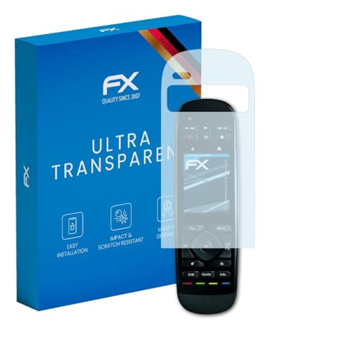 atFoliX Schutzfolie kompatibel mit Logitech Harmony Touch/Ultimate One Folie, ultraklare FX Displayschutzfolie (3X)