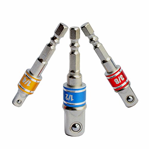 For Home Use:1/4" 3/8" 1/2" Hex Shank Adapter Impact Driver | Cordless Impact Grade Driver Socket Wrench Adapter #TOP2