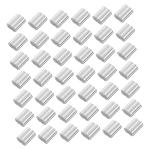 ABOOFAN 60piezas Manguitos De Para Cable y Cuerda De Unidades Estable Superficie Material Aluminio Versátil