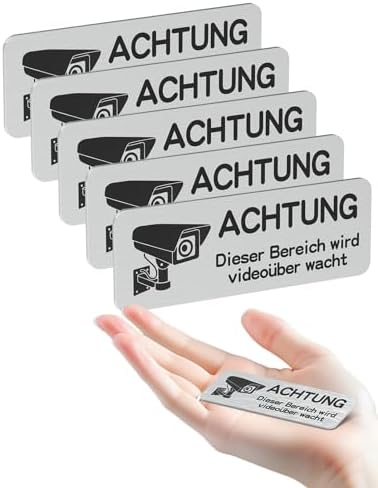 AEPD Videoüberwachungsschild 2024 – Aluminium, Gelb, 28x21 Cm, Mit 3M-Kleber & Ösen