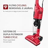 MONDIAL Aspirador de Pó Turbo Cycle, Vermelho/Preto, 1100W, 110V - AP-36 glide
