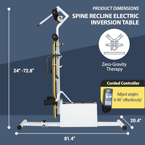 Spine Recline Electric Inversion Table | Clinical Grade Back Pain Relief | Zero-Gravity Therapy | Smart Remote Control | Silent Motor & Safety Lock System