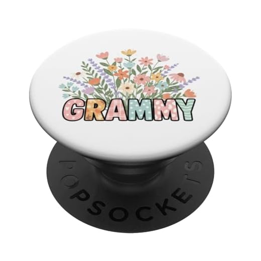 Grandparent Grammy Floral, Grammy for Grandmother Present PopSockets Adhesive PopGrip