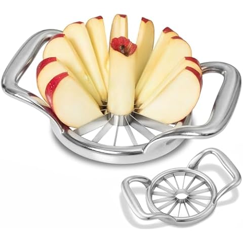 LIIGEMI 5.5 Inch Extra Large Apple Slicer,16-Slice Thin Apple Slicer and Corer,Cutter, Divider, Wedger for Fruits and Vegetables，Sharp and Sturdy，Easy to Use Cover