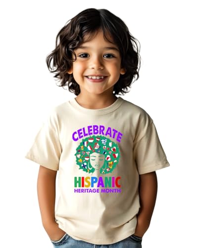 Hispanic Heritage Month Shirt Kids Latino Flag T-Shirt for Boys Girls 2-8T