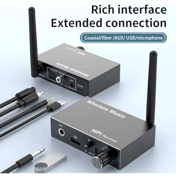 Усовершенствованный коаксиальный приемник Bluetooth 5.3 для обычных колонок усилителей и USB-плееров караоке